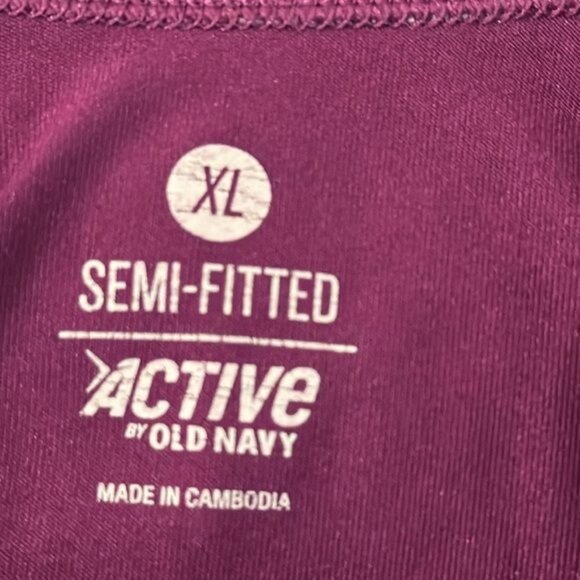 Old Navy Active Semi-Fitted XL Long Sleeve Top Purple - Picture 3 of 8